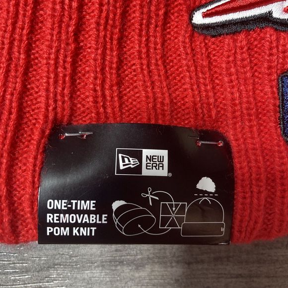 New England Patriots New Era knit pom hat beanie Blue OnField 100% AUTHENTIC - Picture 4 of 13